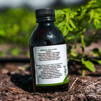 Side of Moringa Utopia 200ml dark moringa oil bottle
