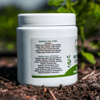Side of Moringa Utopia 500mg moringa tablets jar